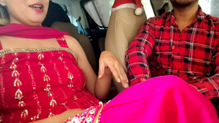 Great Christmas gift A rich black cock in car public risky