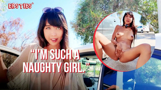 Ersties – Daring Kiara Sits Naked at an Outdoor Cafe Before Masturbating in the Parking Lot