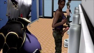 Futanari Public Restroom