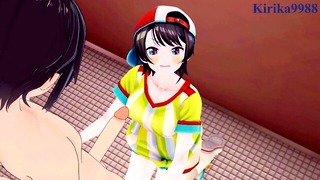 Oozora Subaru and I have intense sex in the restroom. – Hololive VTuber Hentai