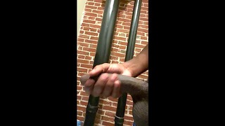 Jerked My Black Dick in the Restroom