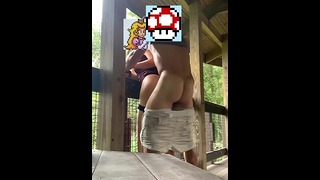 Princess Peach Takes A Mushroom in the forest
