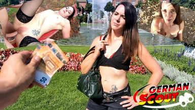 GERMAN SCOUT – PUBLIC ANAL SEX FOR CASH WITH TINY GIRL MINA
