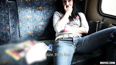 Public Pickups – Petite Euro Babe Mea Melone Takes Stranger Dick on the Train